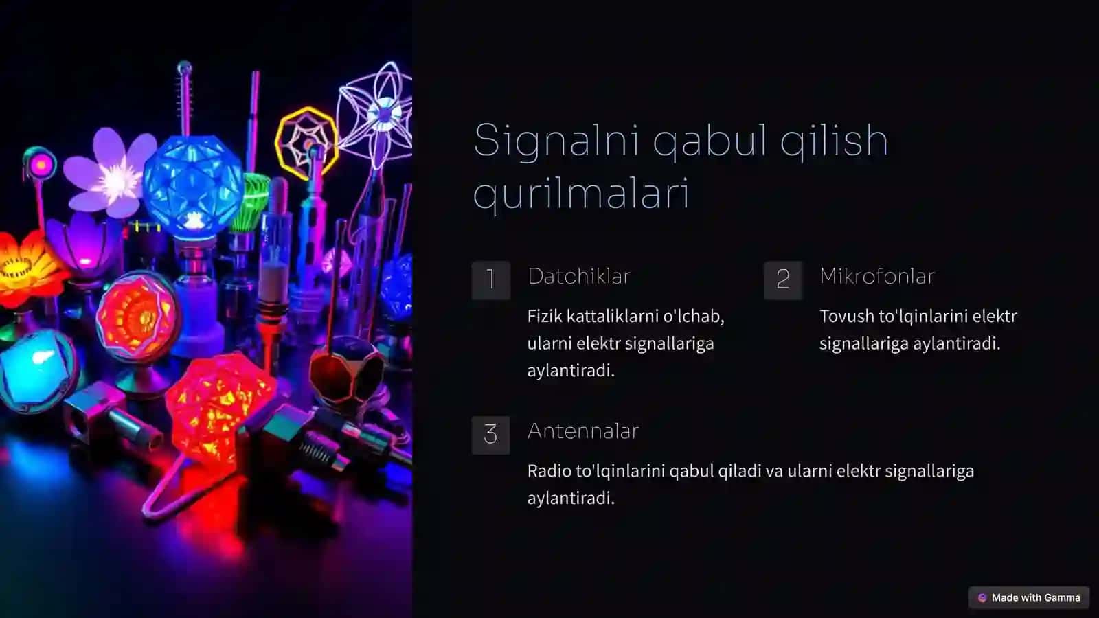 Signalni qabul qilish va qayta ishlash qurilmalari 3