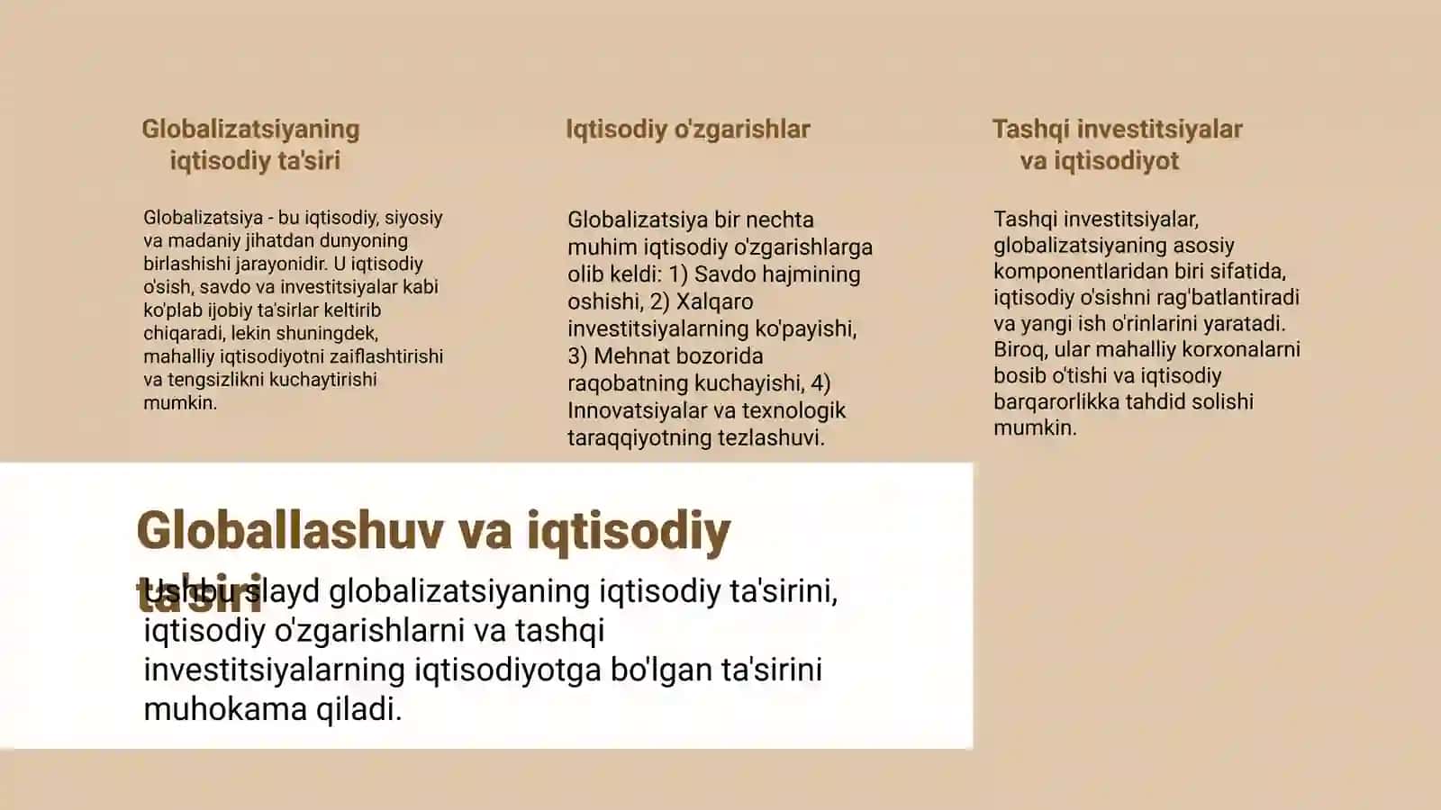 Globallashuv foydadan ko‘ra zarar 3