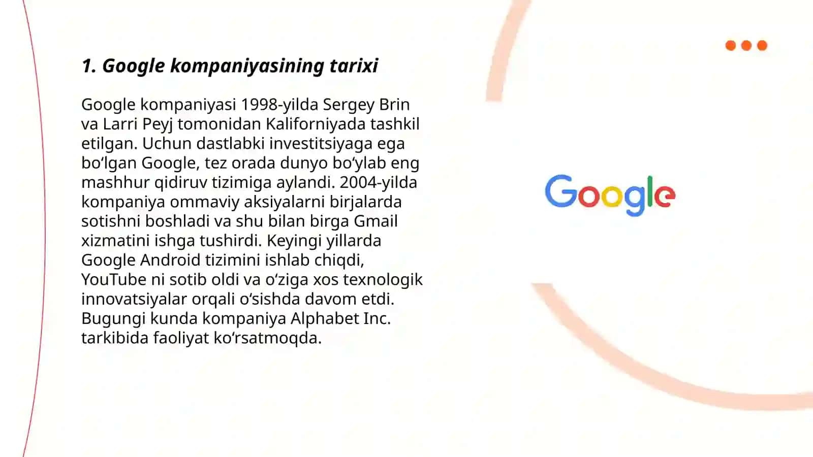 Google kompaniyasining tarixi 3