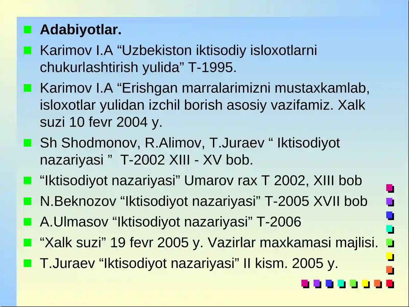 Ялпи миллий махсулот ва унинг харакат шакллари 3