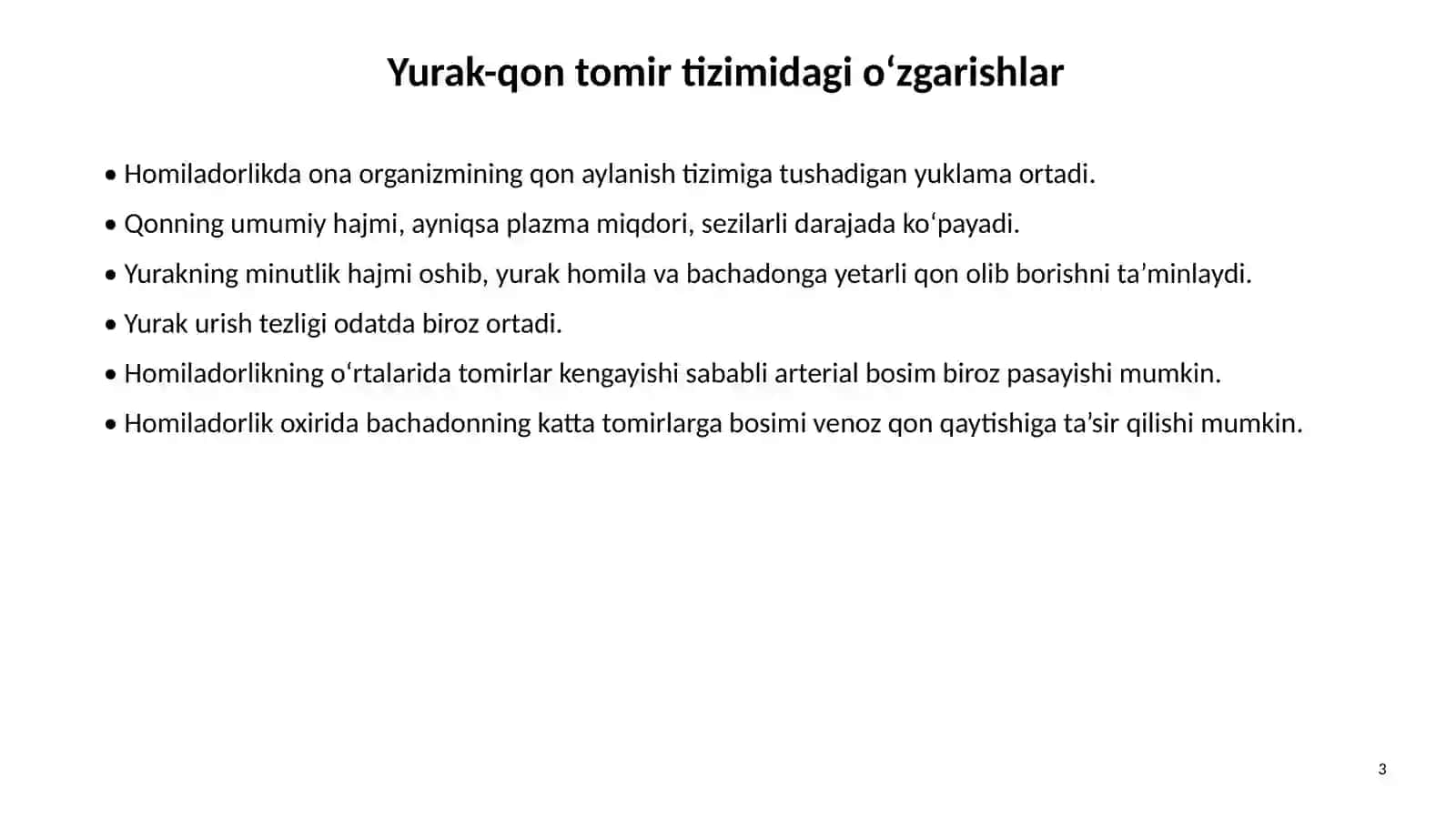 Homilador ayollar organizmida fiziologik o‘zgarishlar 3
