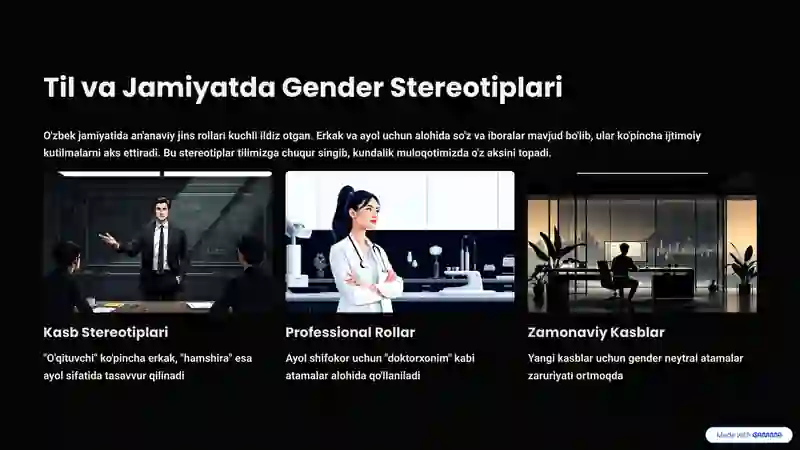 O'zbek Tilida Gender Neytralligi va Yangi So'zlar 3