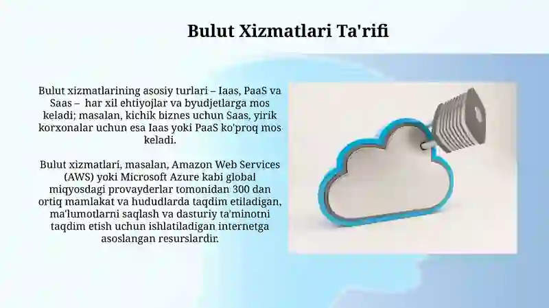Bulut Xizmatlari (Cloud Services) 3