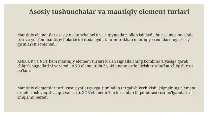 Mantiqiy elementlar 3