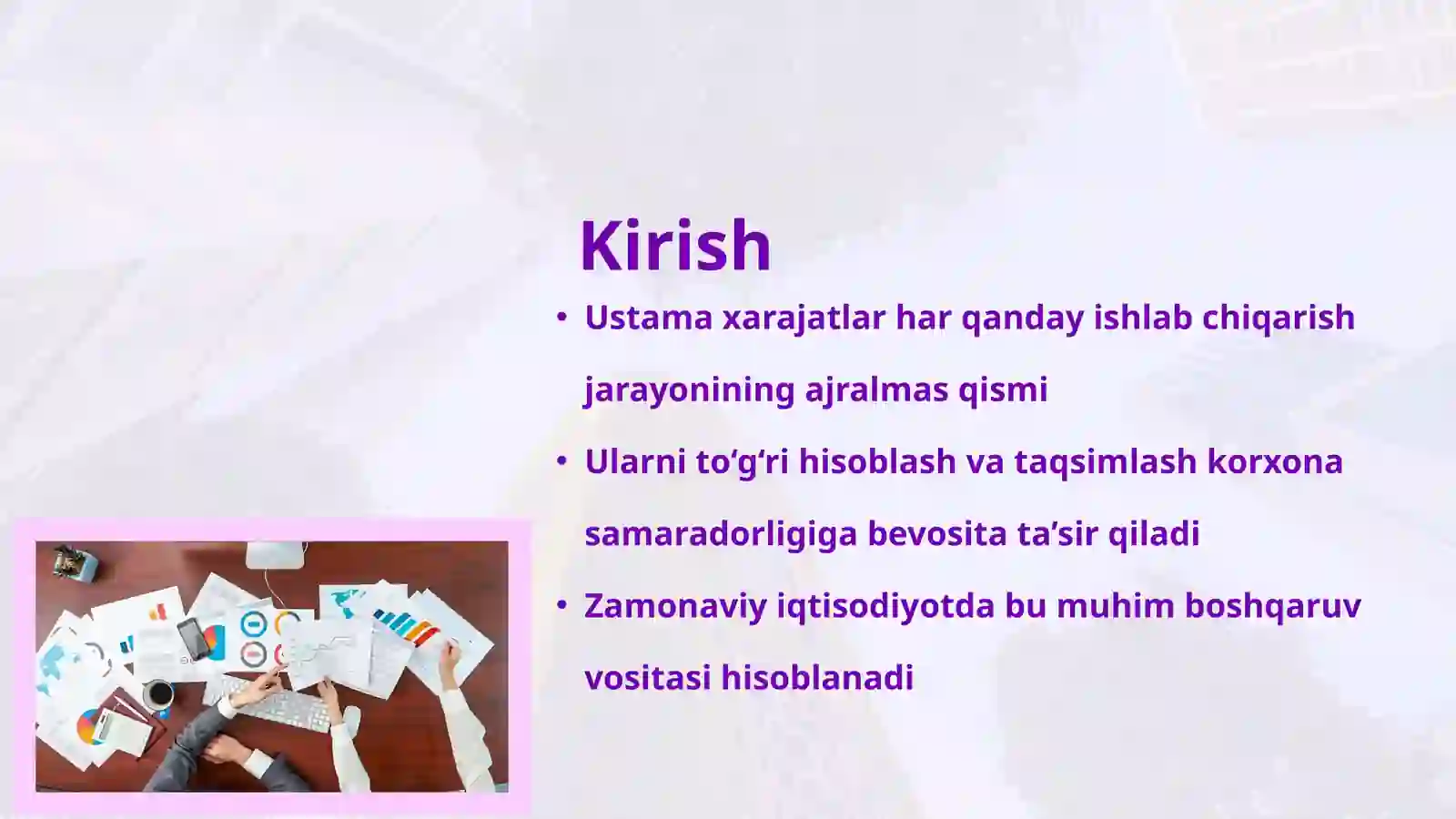 Ustama xarajatlarni taqsimlash 3