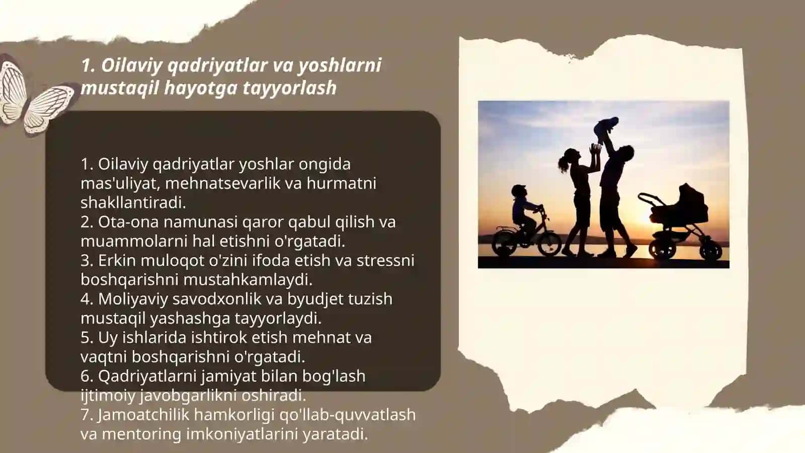 Oilada yoshlarni mustaqil hayotga tayyorlash 3