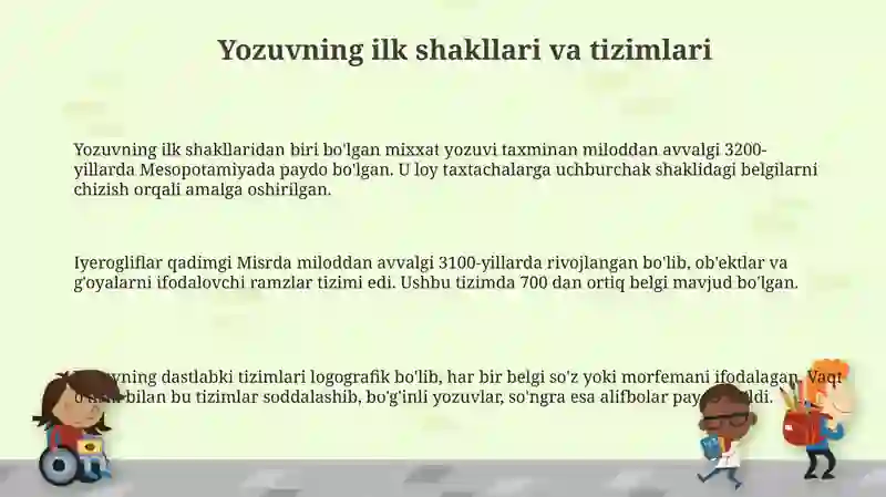 Yozma nutqning tarixiy shakllari 3