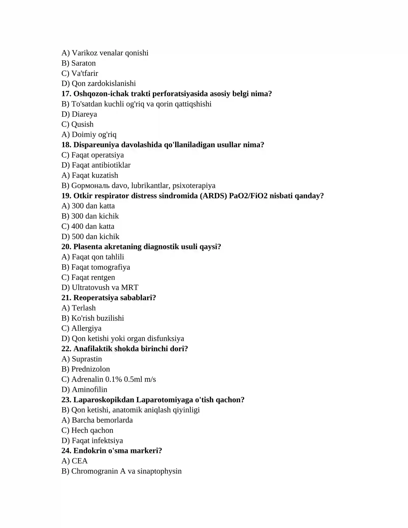 Akusherlik testlari 3