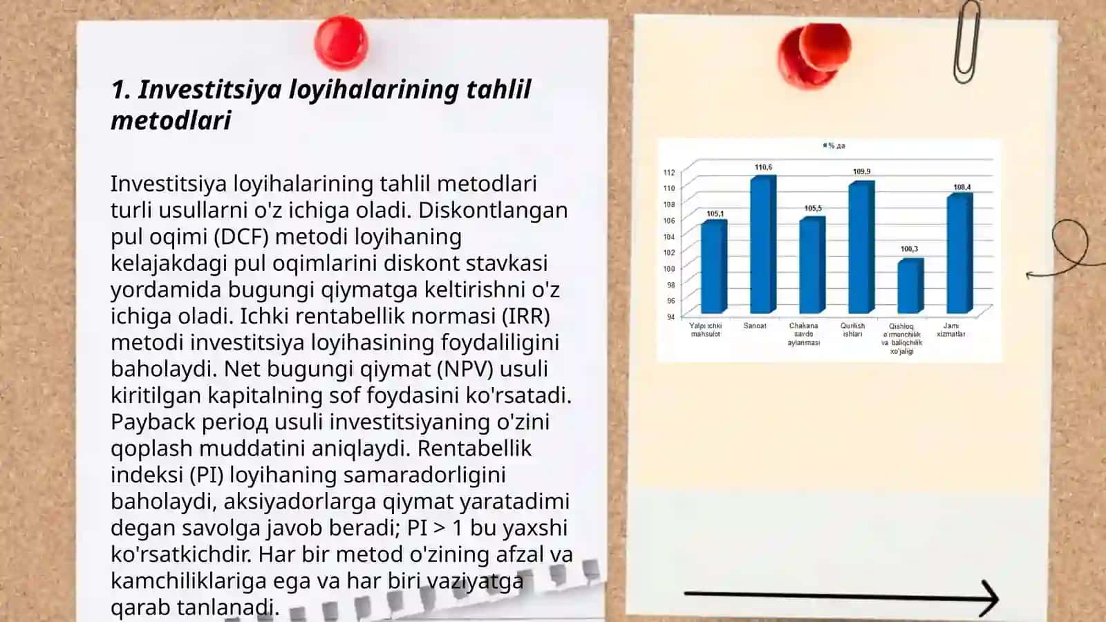 Banklarning investitsiya loyihalarining moliyaviy- iqtisodiy samaradorligini baholash usullari 3