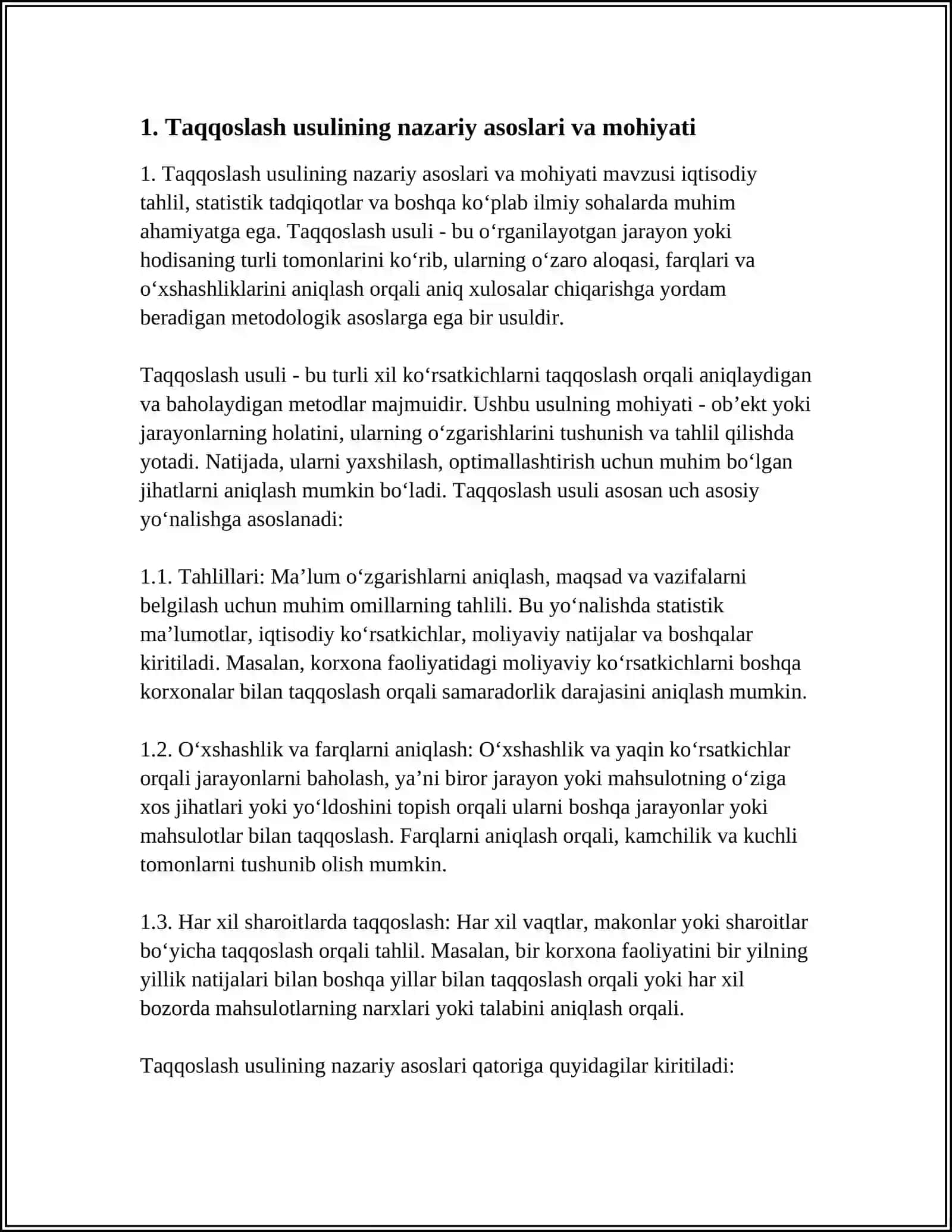 TAQQOSLASH USULI VA UNI TAHLILIDA QOLLANILISHI 3