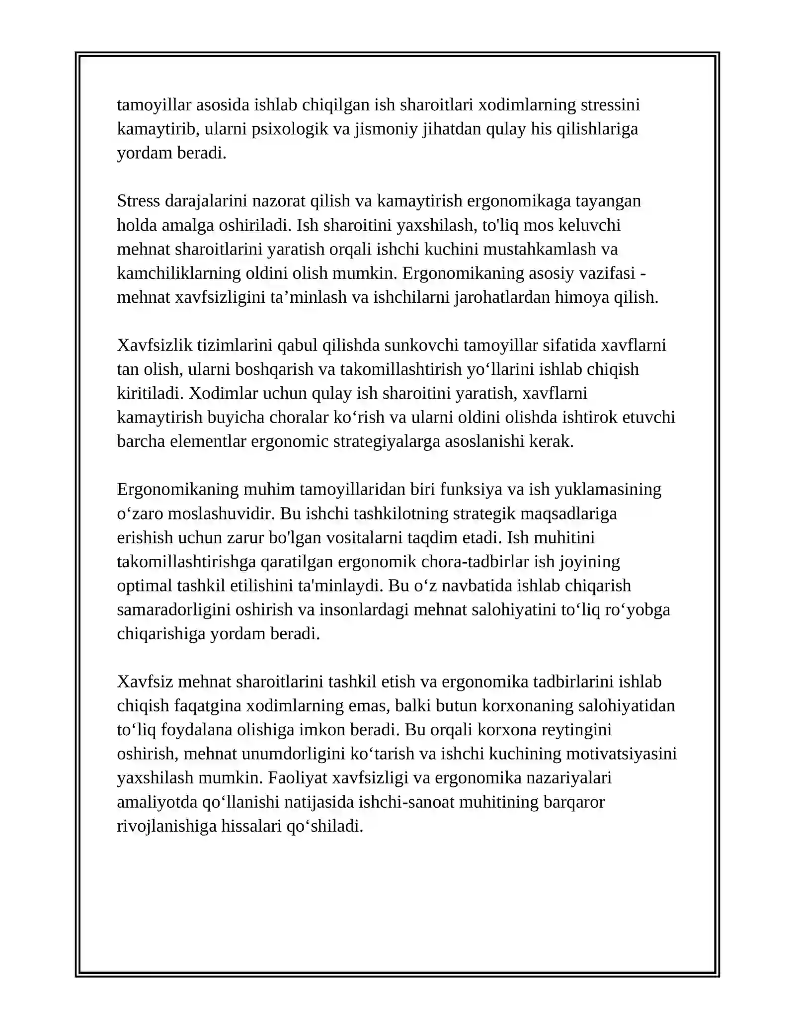 FAOLIYAT XAVFSIZLIGINING ERGONOMIK VA PSIXOLOGIYASI ASOSLARI 3