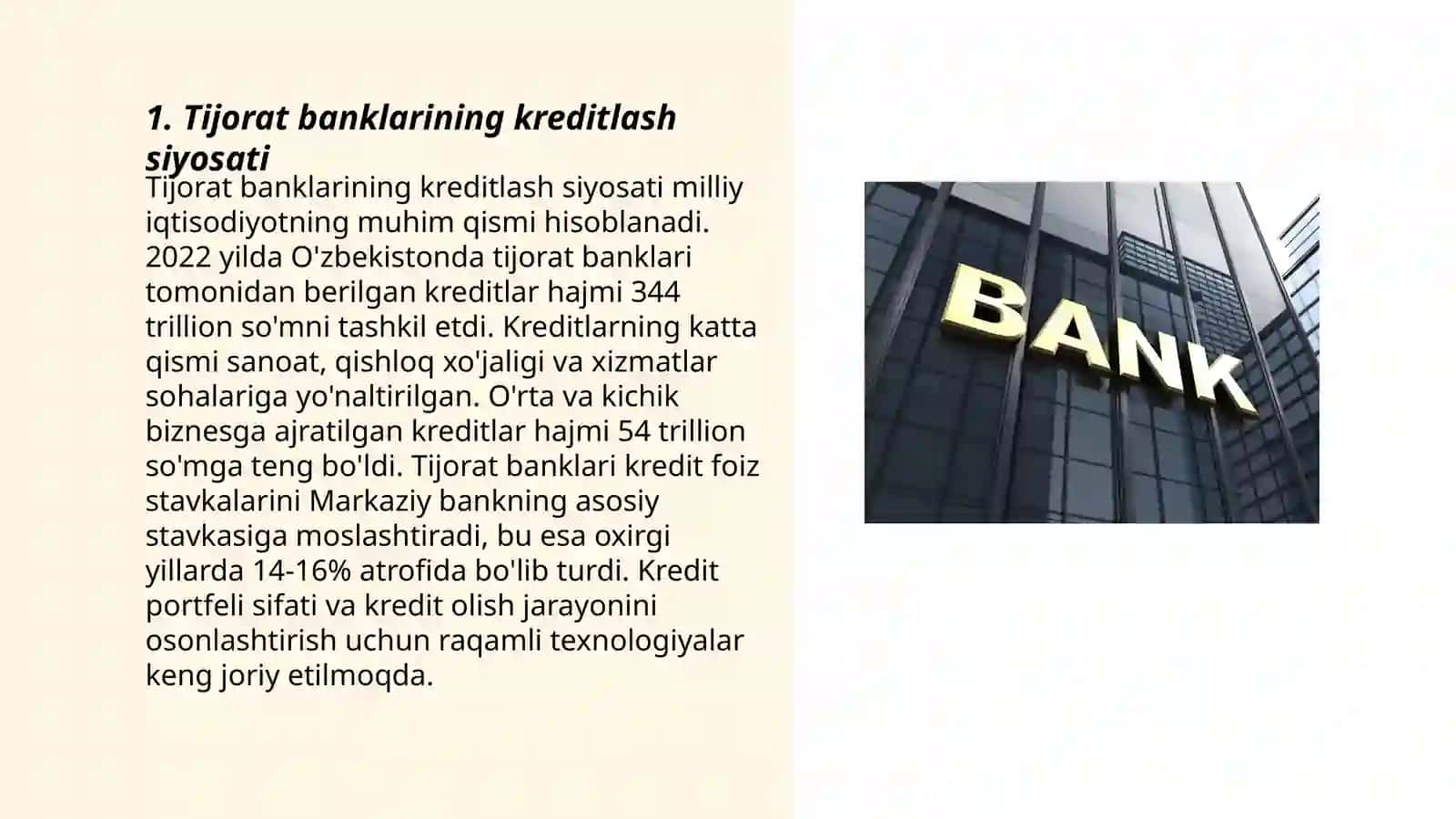 Tijorat banklarining kreditlash siyosati 3