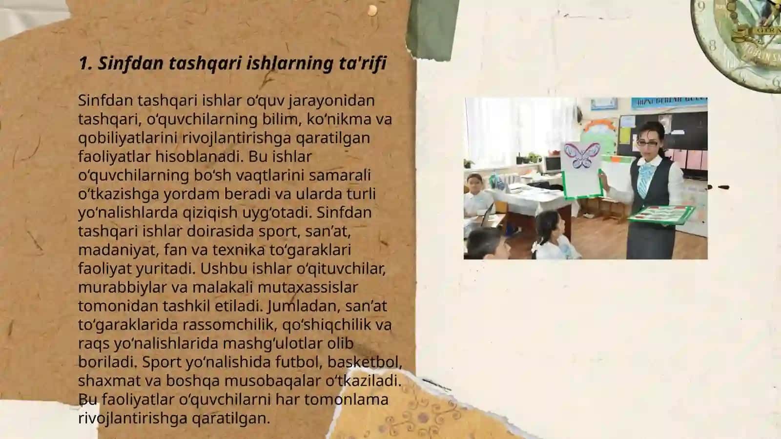 Sinfdan Tashqari Ishlarni Tashkil Etishning Maqsadi va Vazifalari 3