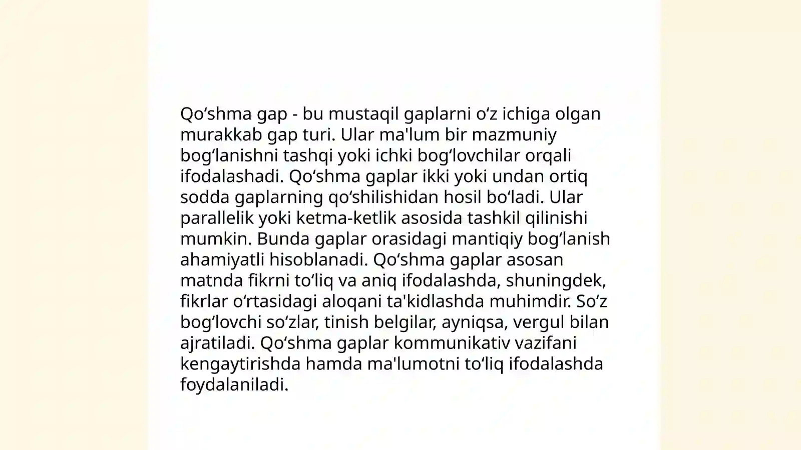 Qoʻshma gaplar 3
