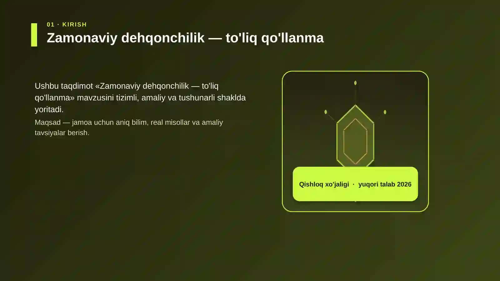 Zamonaviy dehqonchilik — to'liq qo'llanma 3