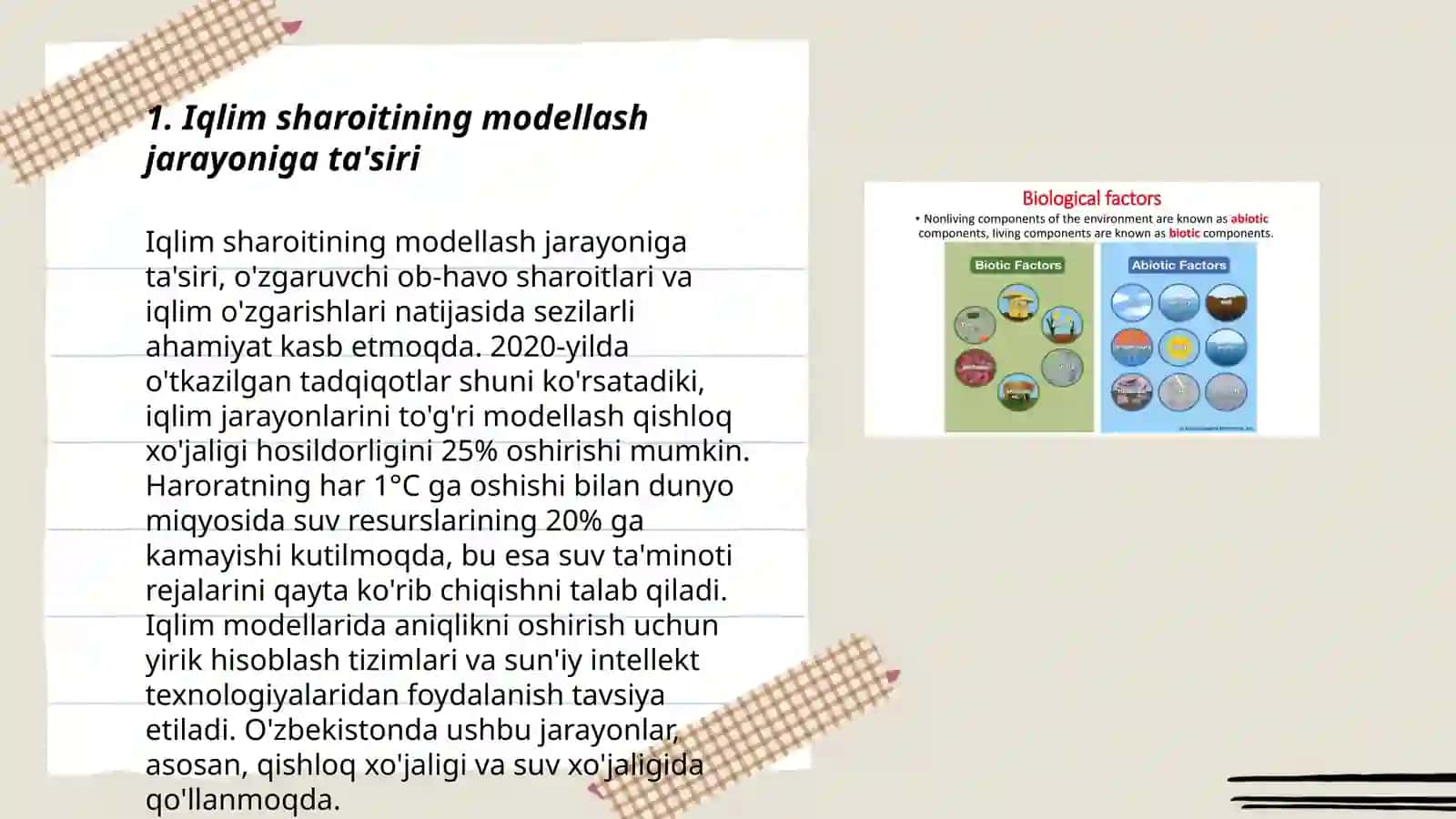 Iqlim sharoitining modellash jarayoniga ta'siri 3