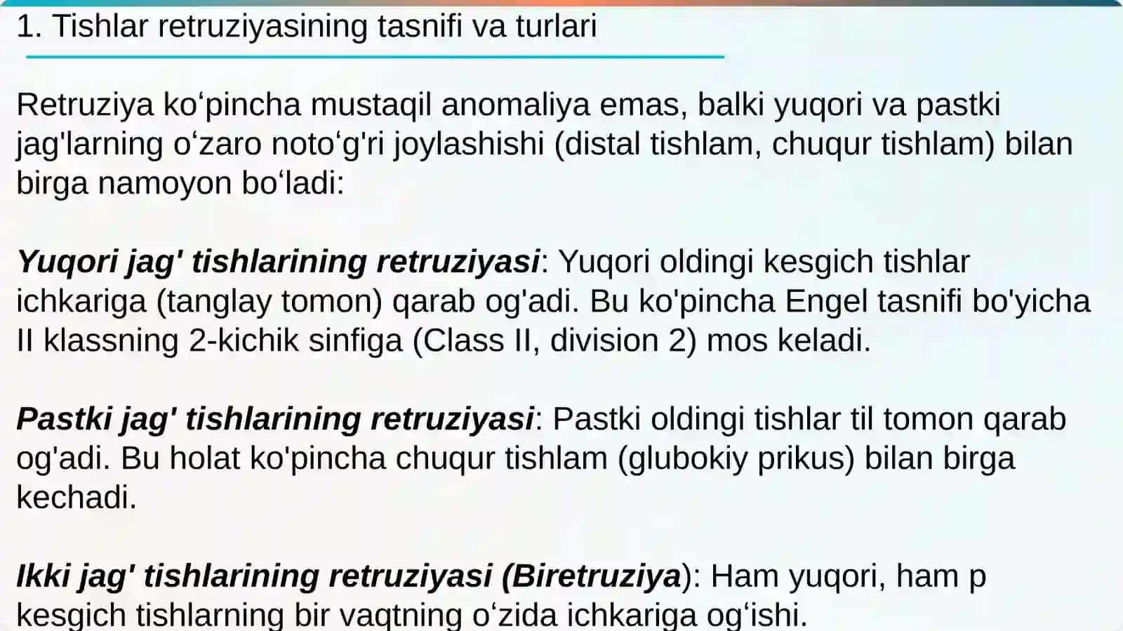 Tishlar retruziyasi 3
