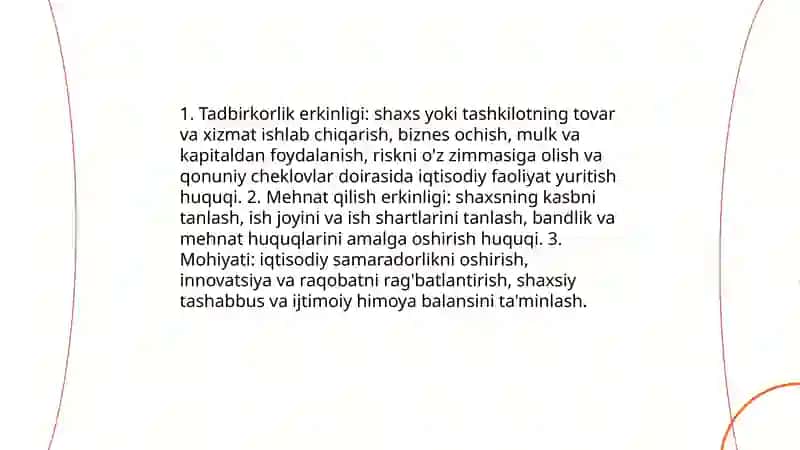 Tadbirkorlik va mehnat qilish erkinligi 3