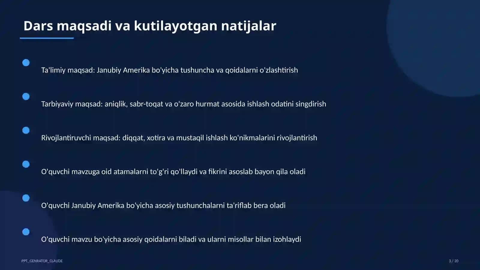 Janubiy Amerika (7-sinf) 3