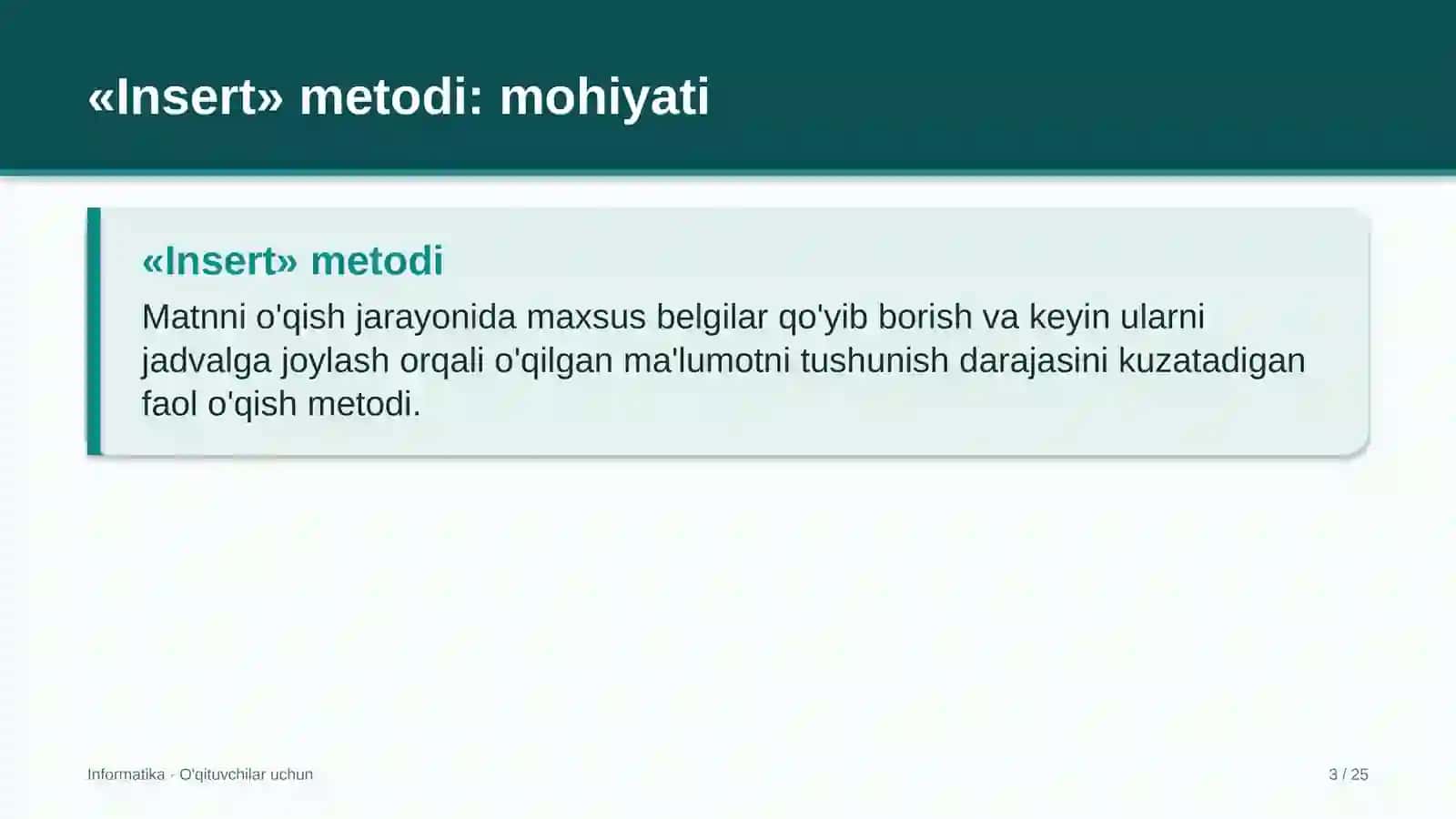 informatika darslarida insert metodidan foydalanish 5382 3