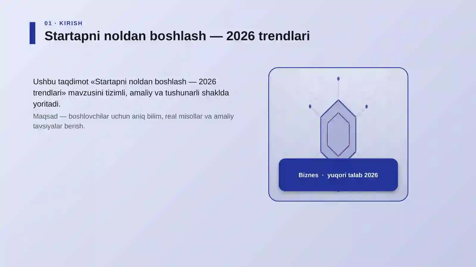 Startapni noldan boshlash — 2026 trendlari 3