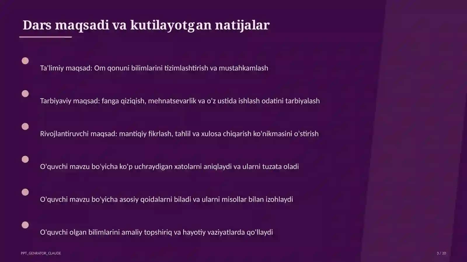 Om qonuni (8-sinf) 4