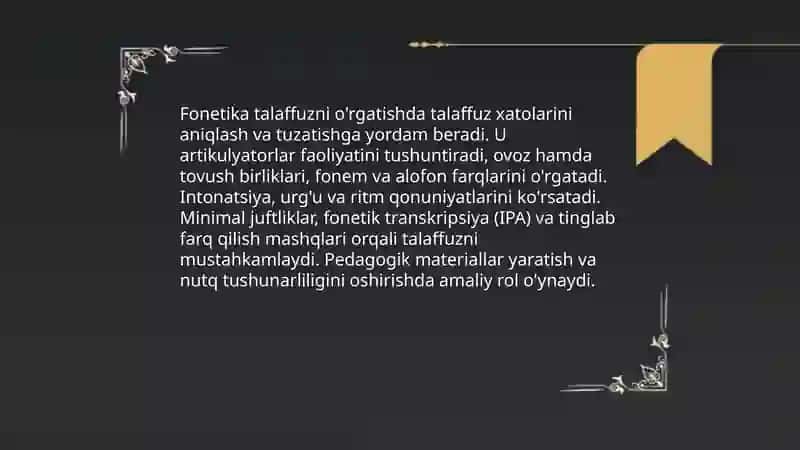Fonetikaning amaliy ahamiyati 3