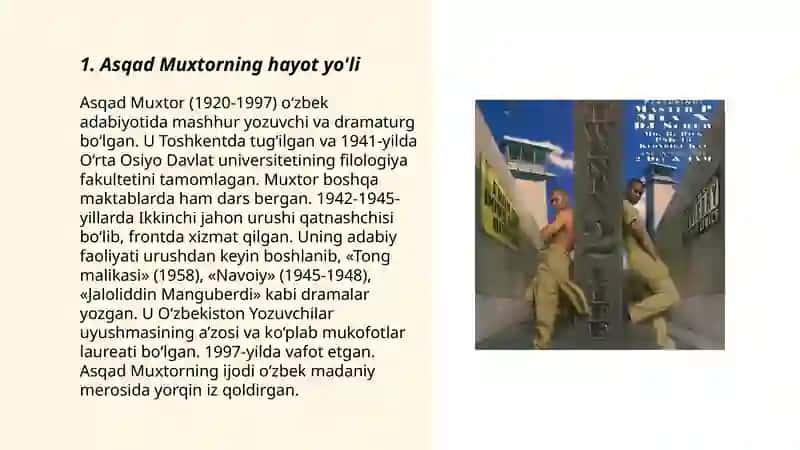 Asqad Muxtor hayoti va ijodini interaktiv metodlar asosida tushuntirish 3