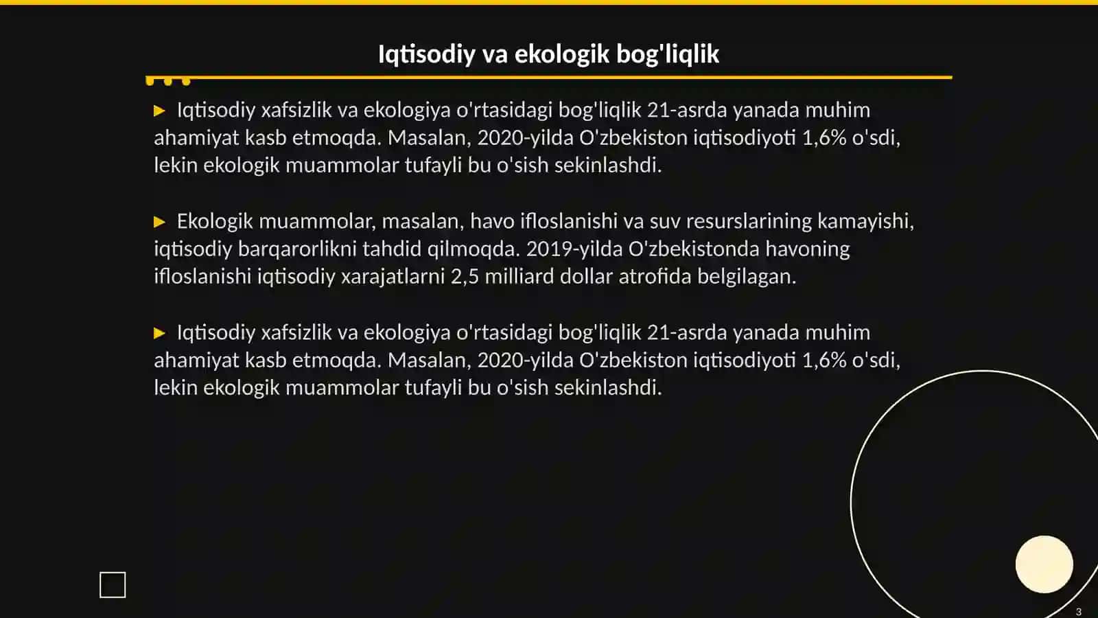 Ekologik va Iqtisodiy Bog'liqlik 3
