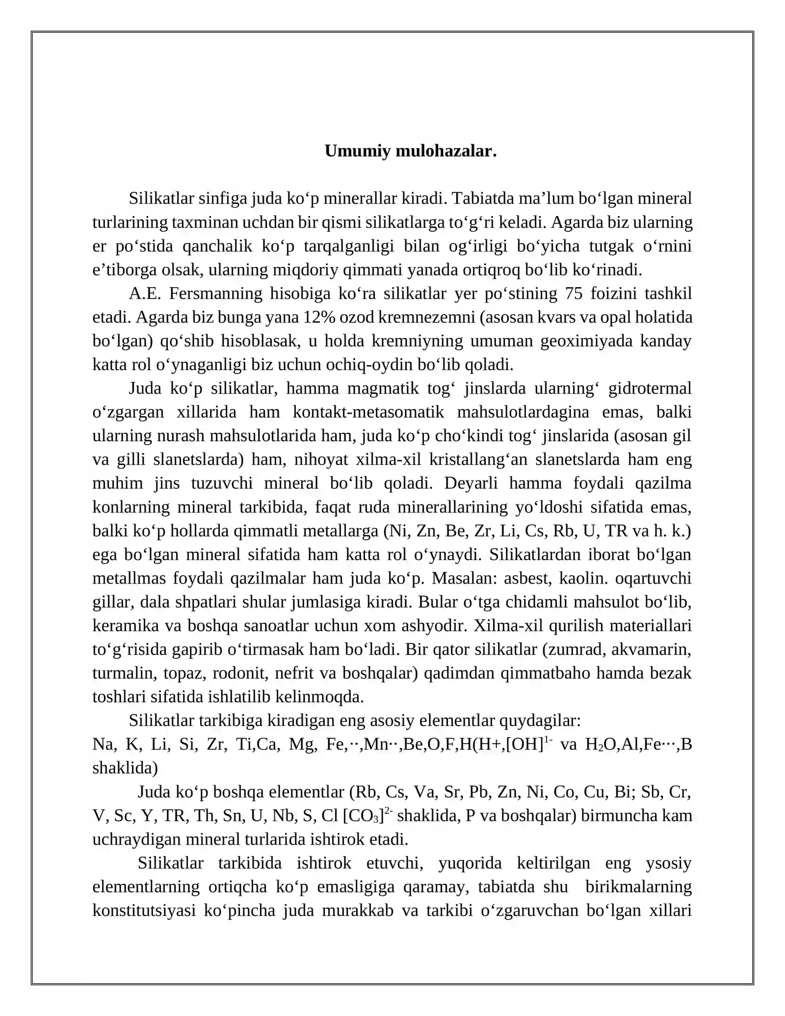 Silikatlar guruhi minerallari 3