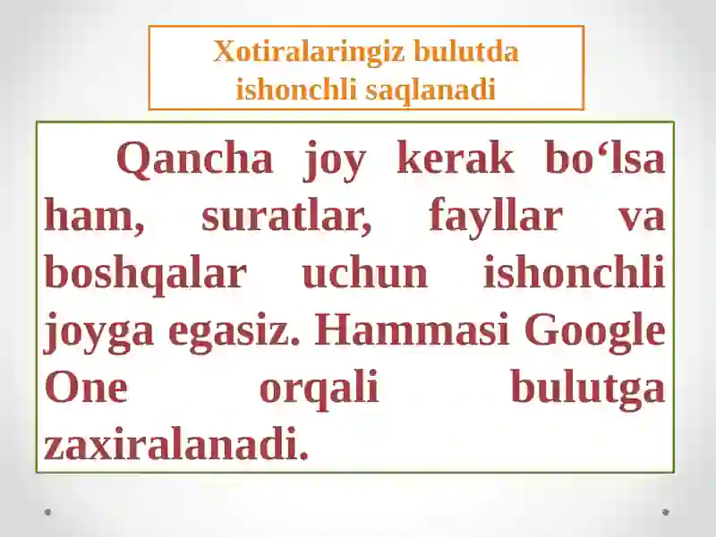 Google One 3