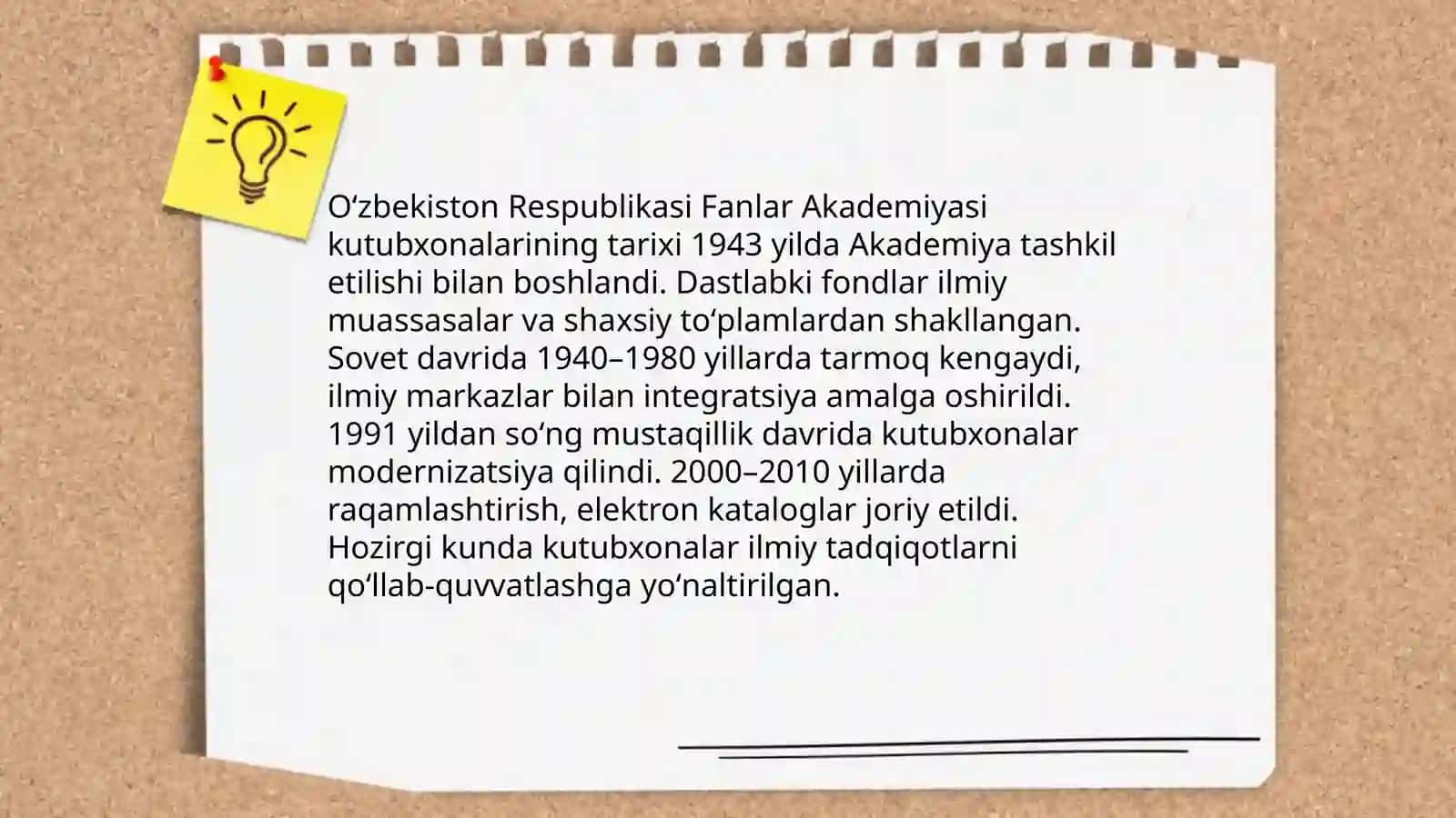 Oʻzbekiston Respublikasi Fanlar Akademiyasi kutubxonalarining tarixi 3