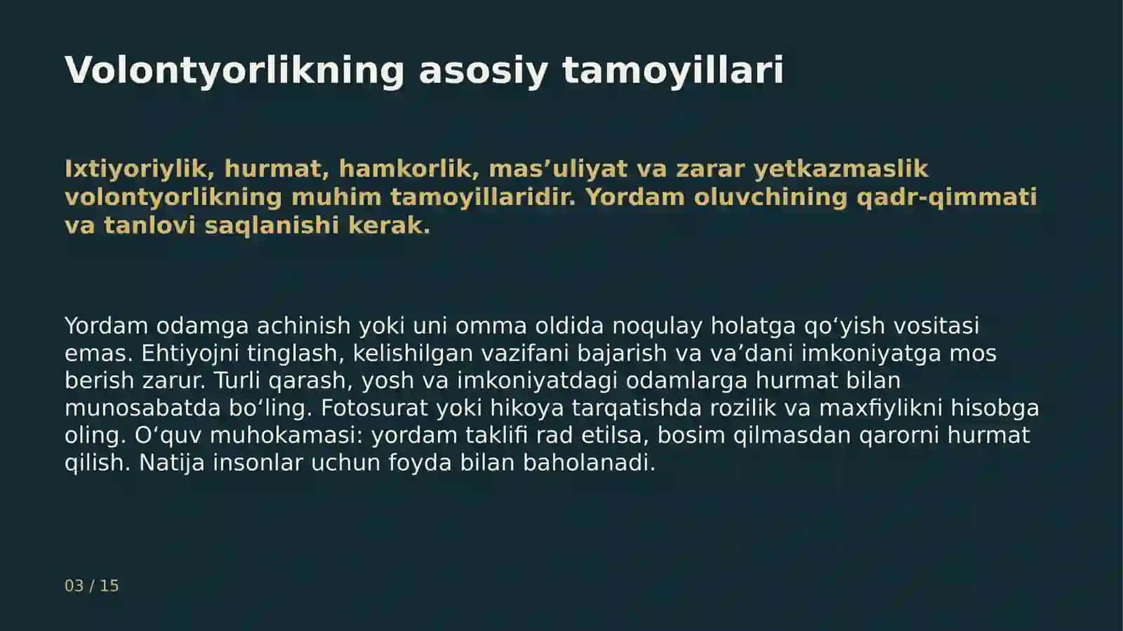 Volontyorlik va uning jamiyatdagi ahamiyati 3