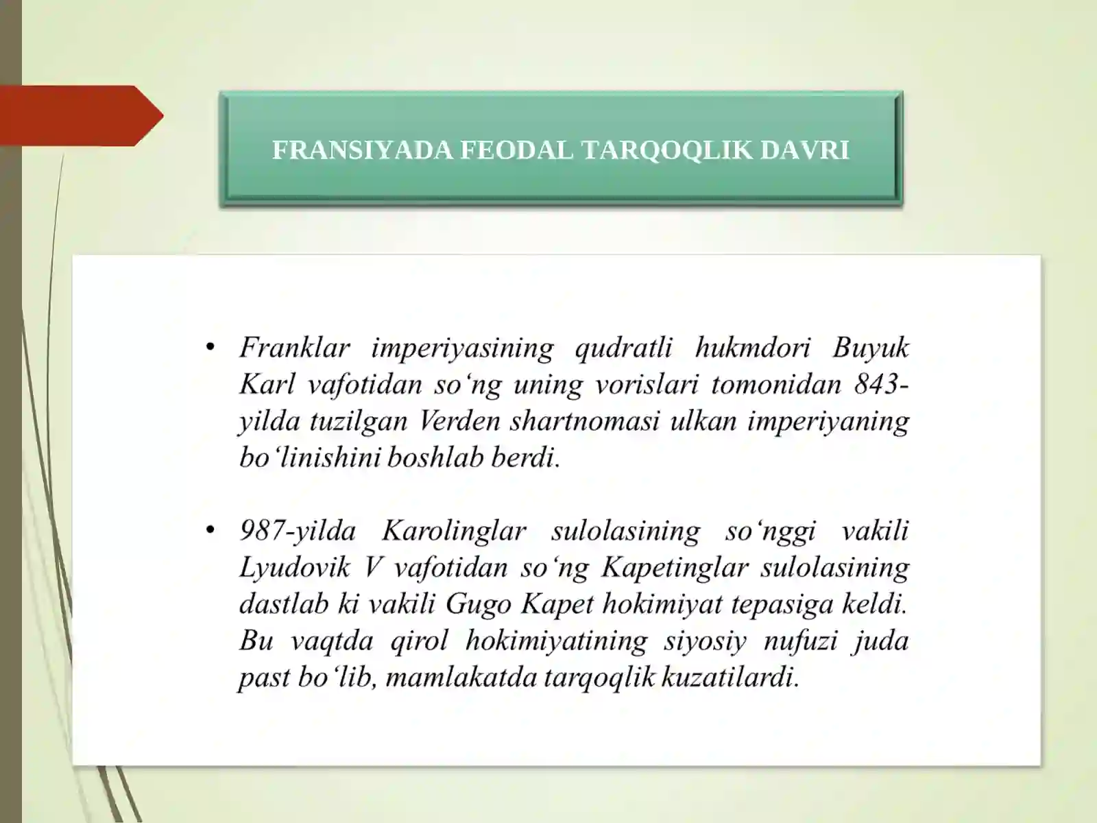 8-sinf Jahon tarixi. 1-mavzu. 3