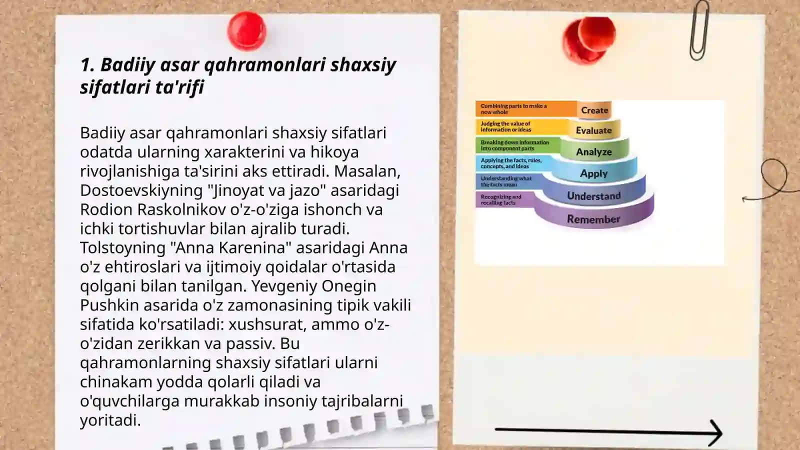 Badiiy asar qahramonlari shaxsiy sifatini baholashning mazmuni usullari va metodlari 3