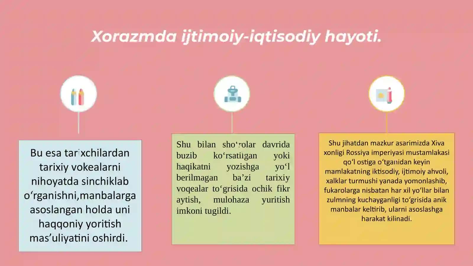 Xorazmdagi ijtnmoiy-siyosiy jarayonlar va qarakatlar (XIX yasr ikkinchi yarmi - XX asr birinchi choragi) 3