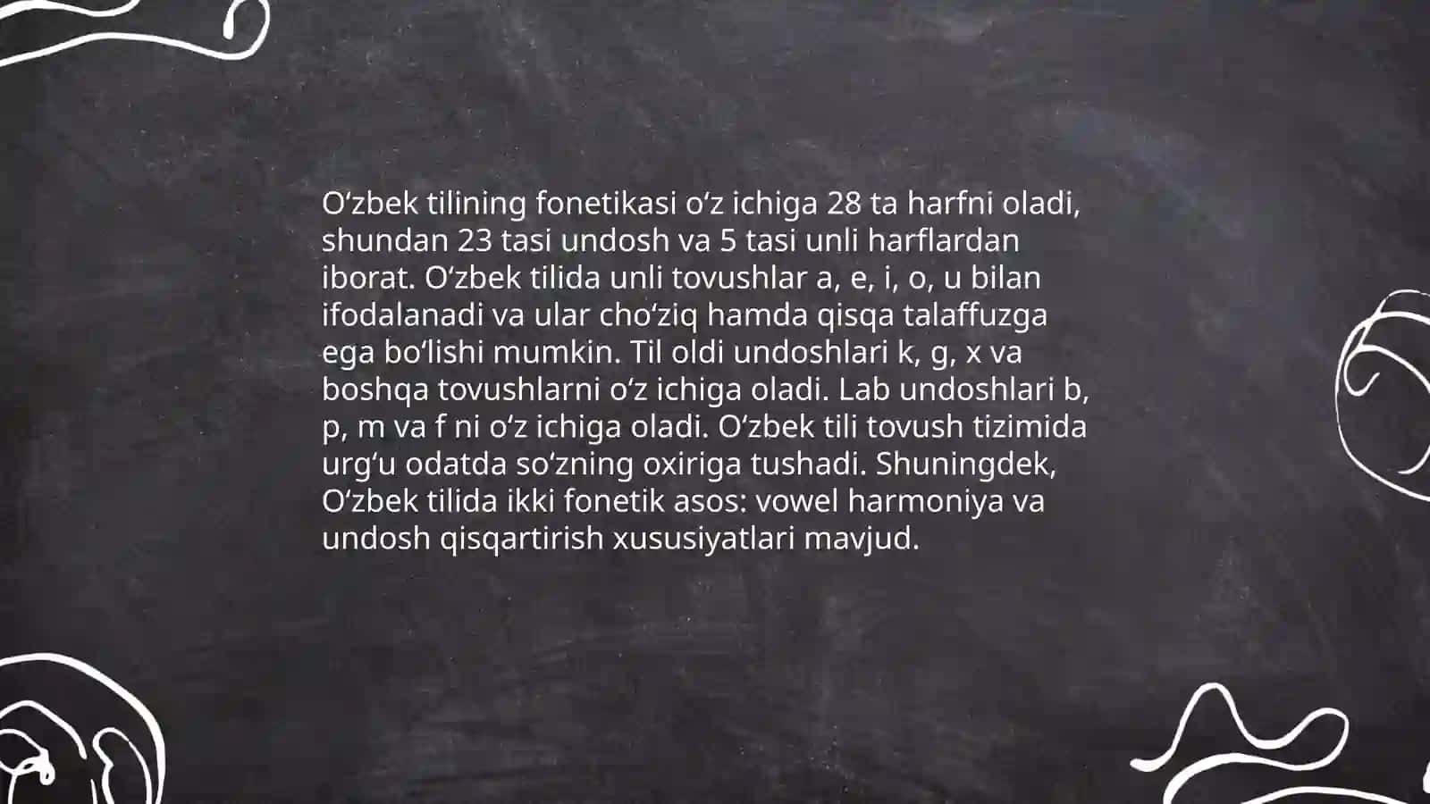 Oʻzbek tilidan tarqatma materiallar tayyorlash. (bo‘limlar bo‘yicha) 3
