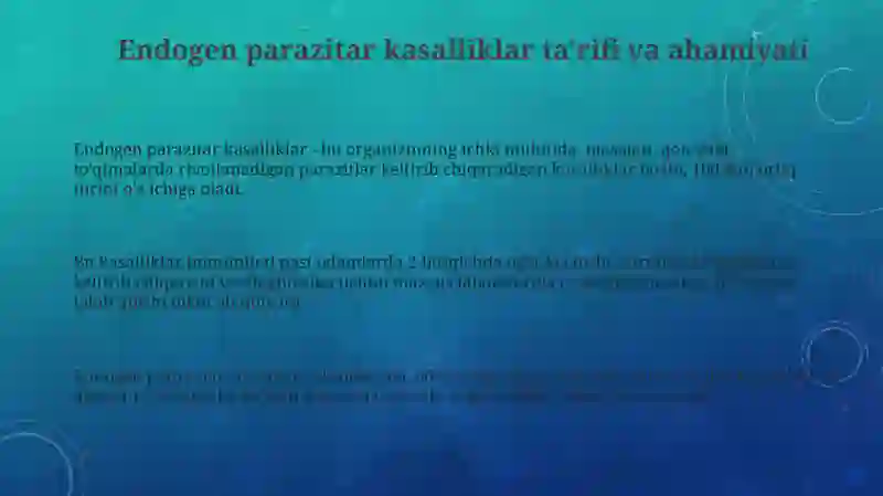 Endogen parazitar kasalliklar 3