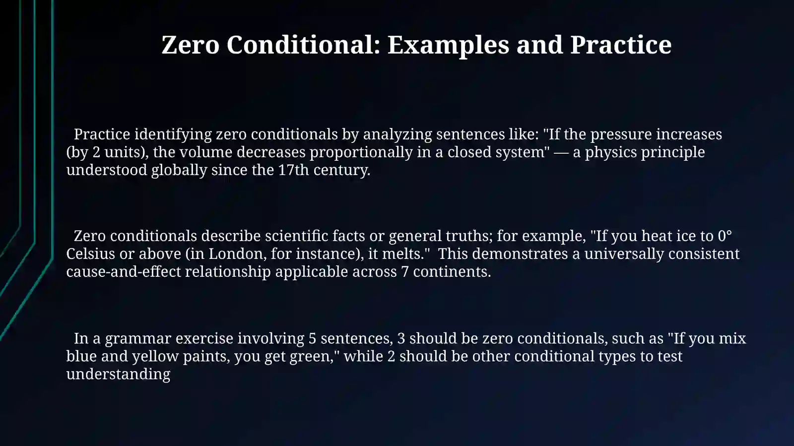 Conditionals zero and first 3