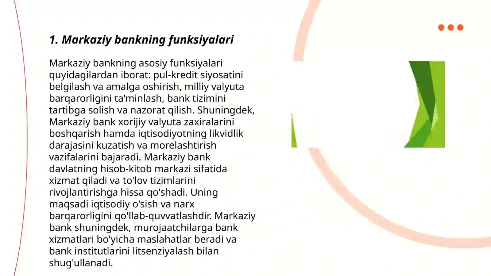 Markaziy bankning funksiyalari 3