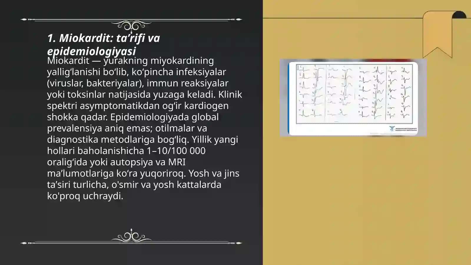 Miokarditlar. Tasnifi. Tashxislash. Davolash 3