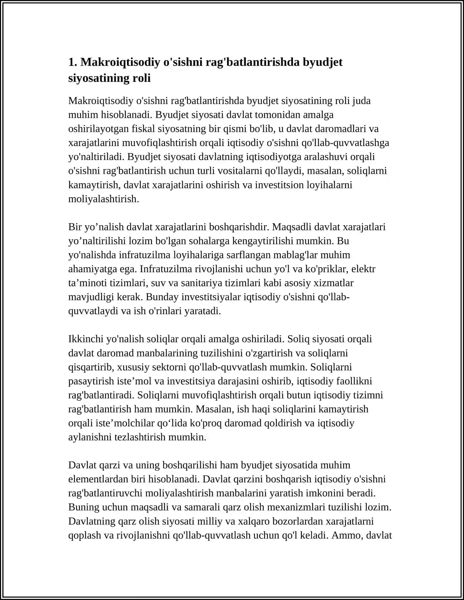 IQTISODIY O'SISH VA BYUDJET SIYOSATI 3