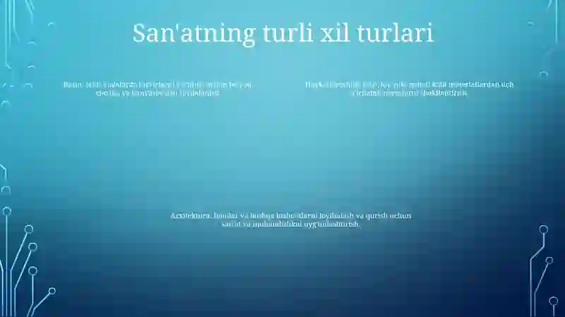 San'At Va Uning Turlari 3