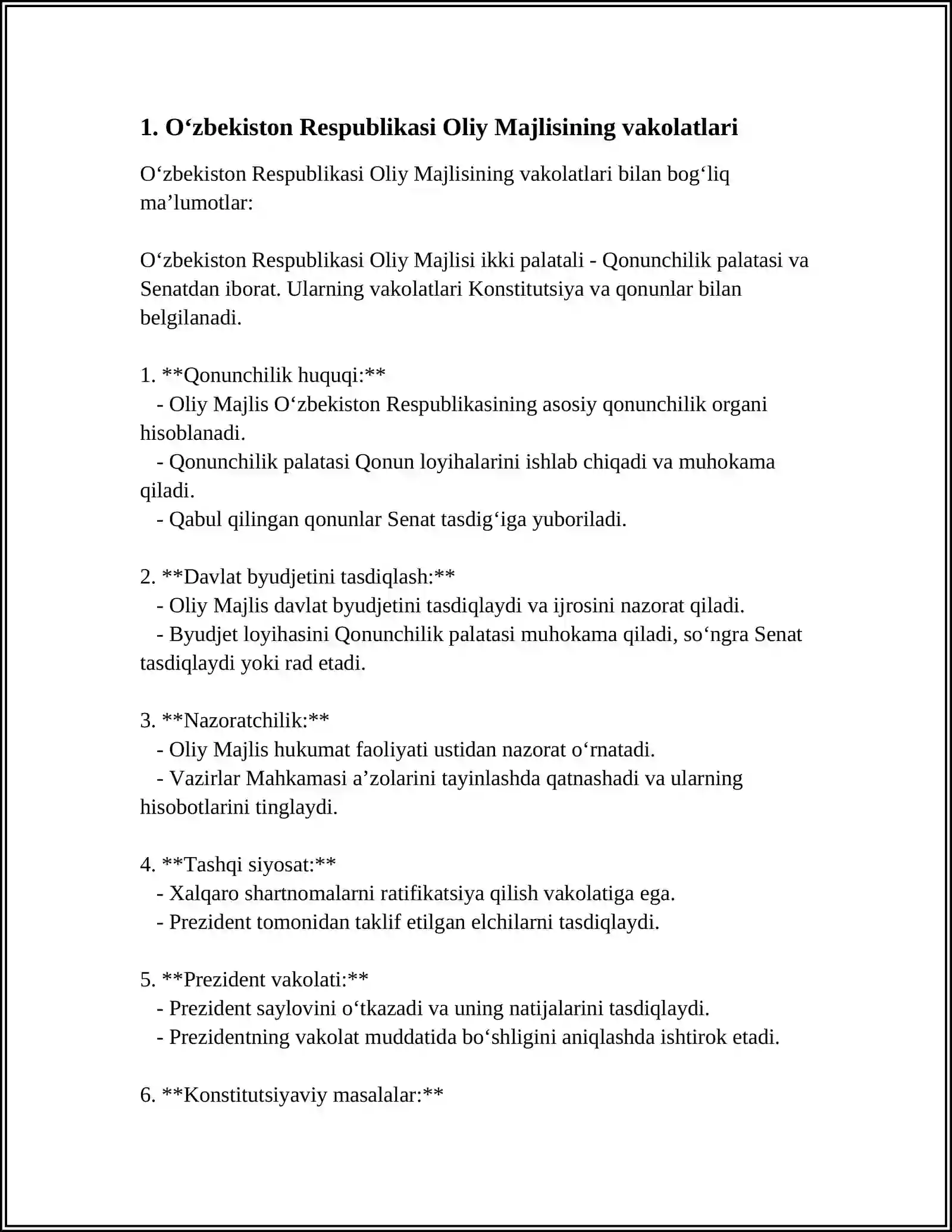 Oʻzbekiston Respublikasi Oliy Majlisi 3