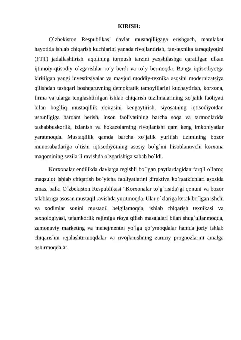Iqtisodiy rivojlanishning samaradorligini ta'minlash sharoitida korxona daromadi va uni ko'paytirish yo'llarini rejalashtirish 3