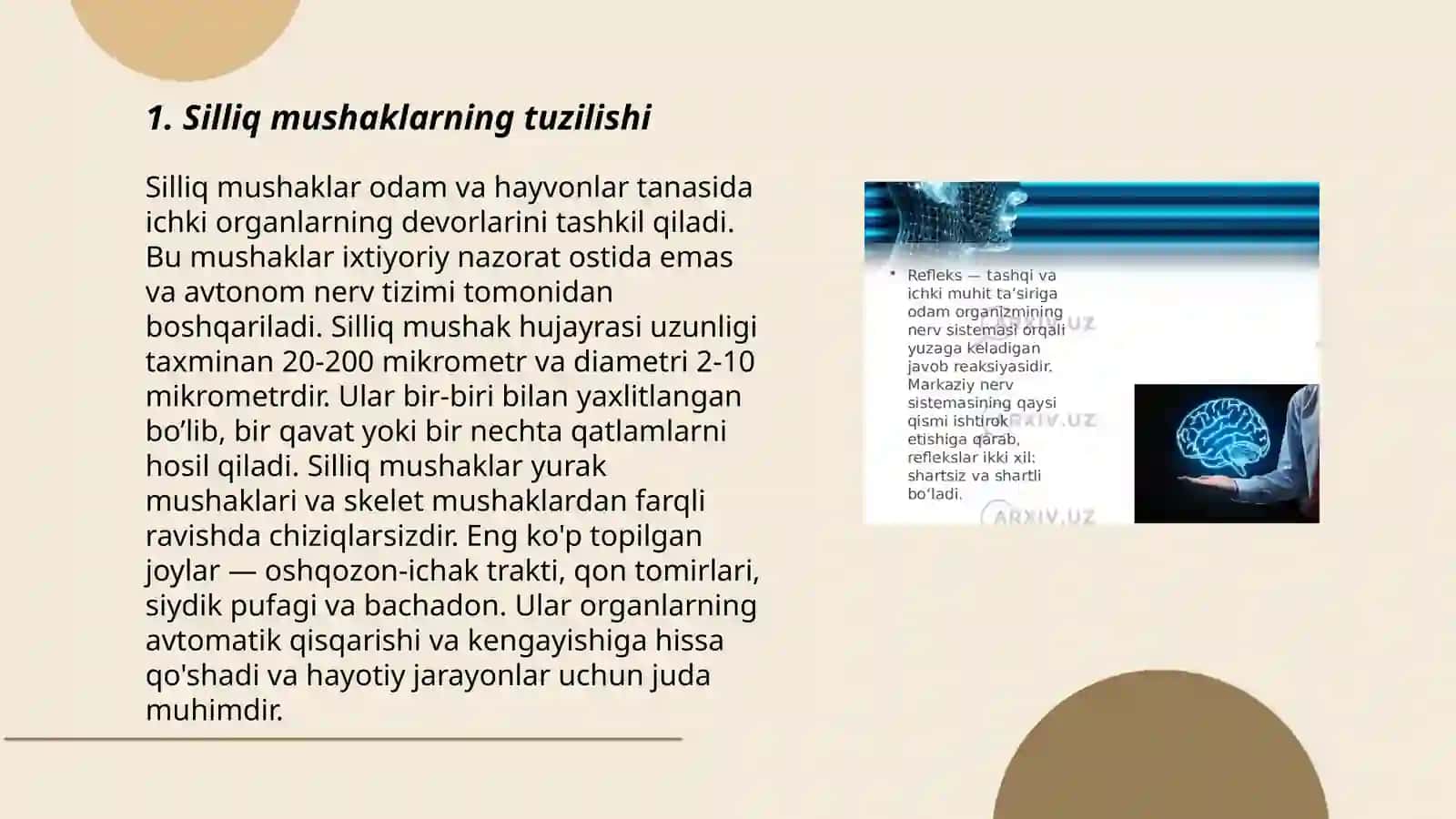 Silliq va kóndalang tarğil mushaklar fiziologik farqlari 3