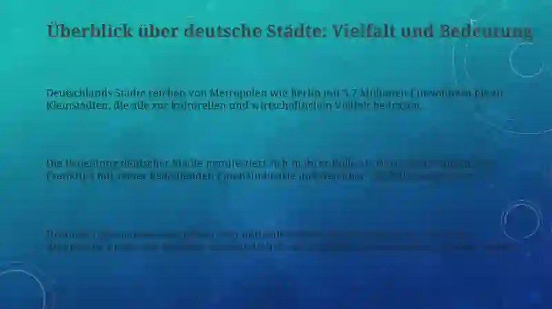 Deutschlands Städte: Ein Überblick 3