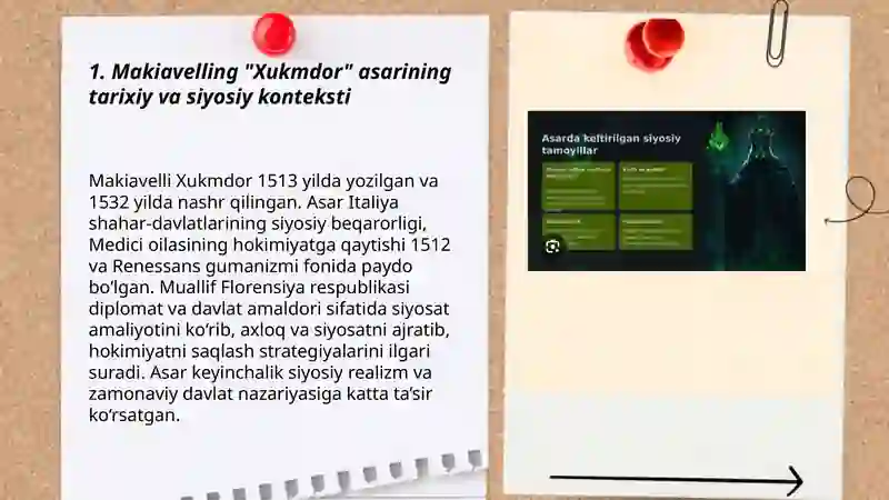 Makiavelling "Xukmdor " asari 3