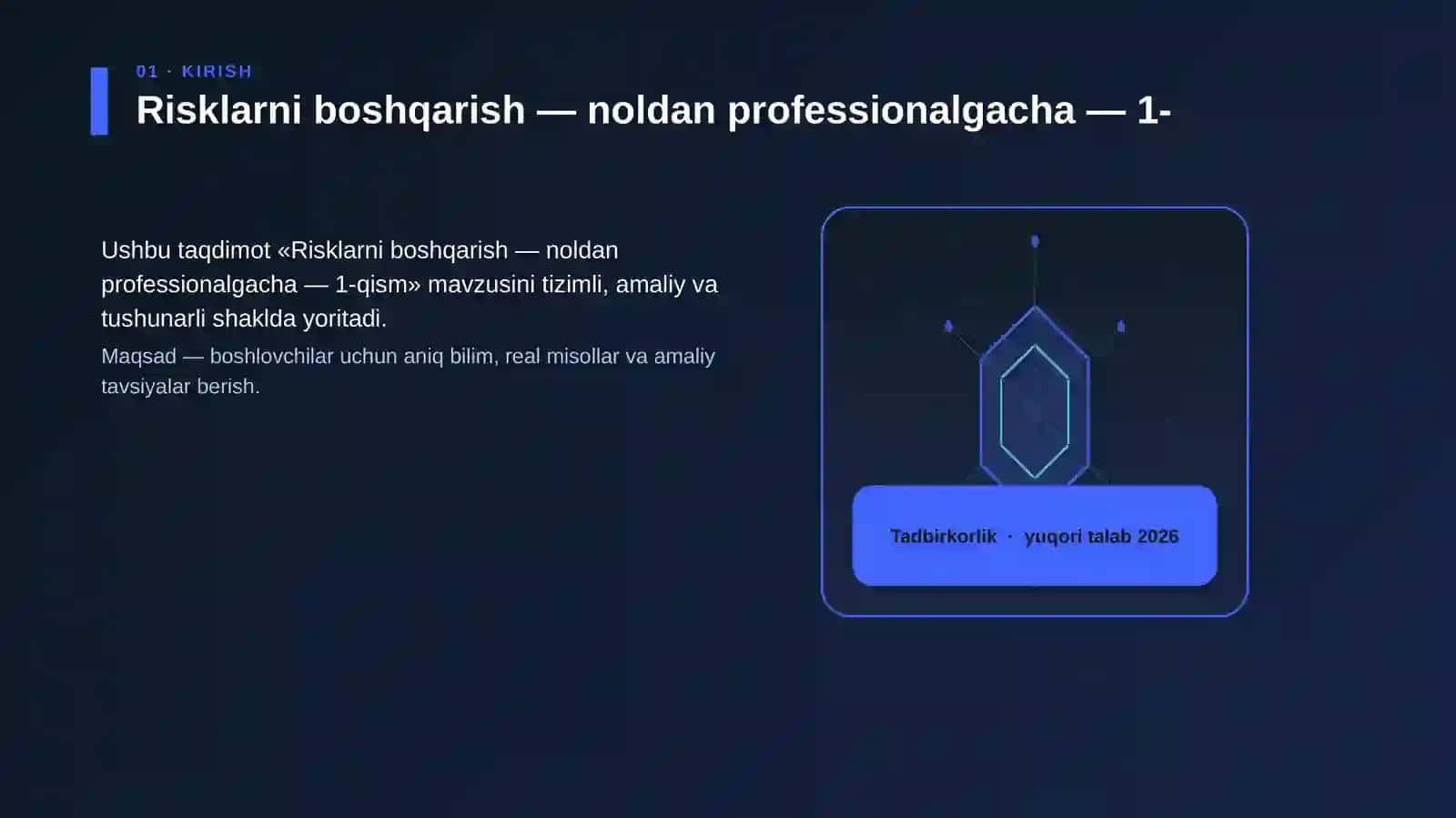 Risklarni boshqarish — noldan professionalgacha — 1-qism 3