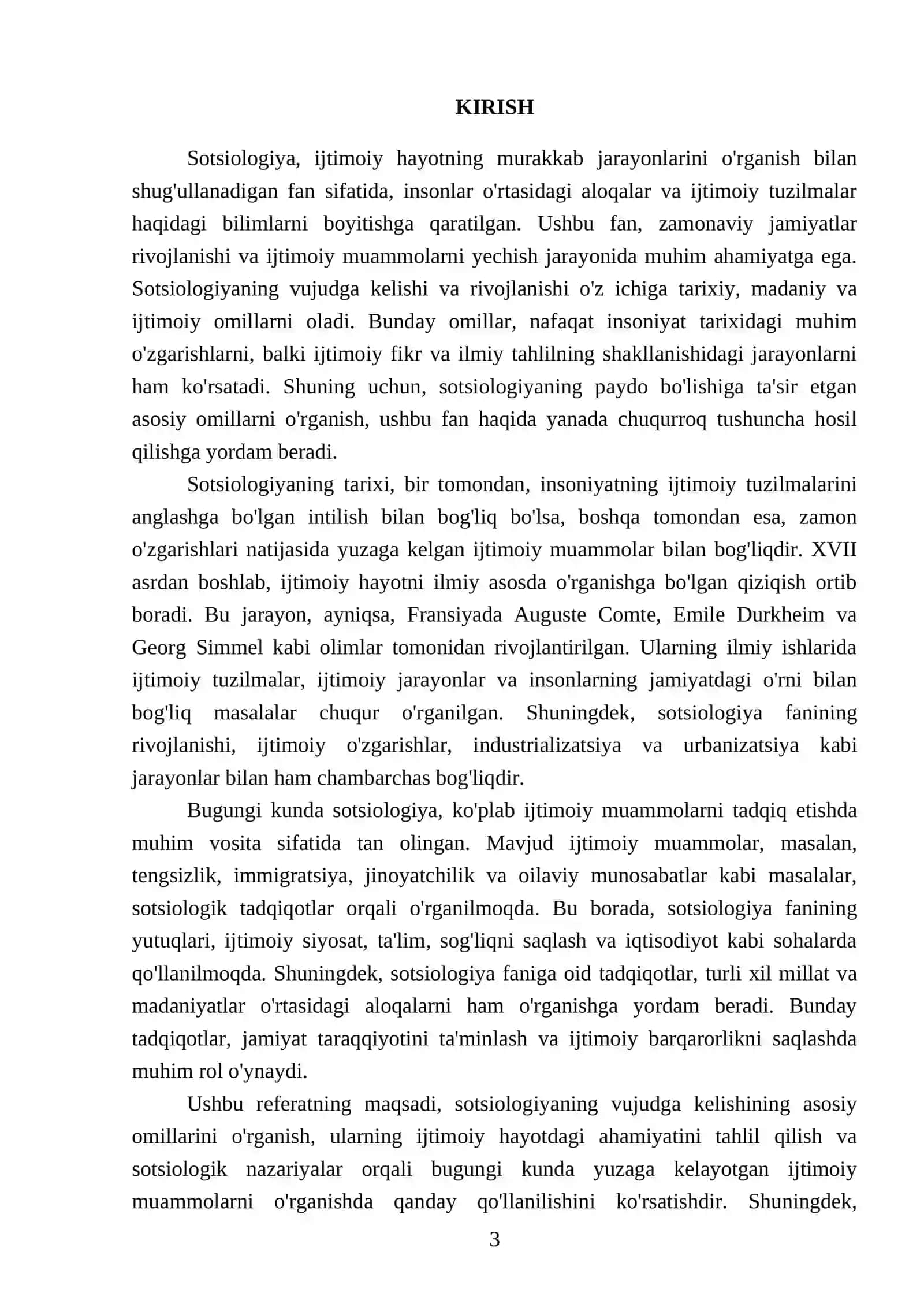 Sotsiologiya fanining vujudga kelishining asosiy omillari 3